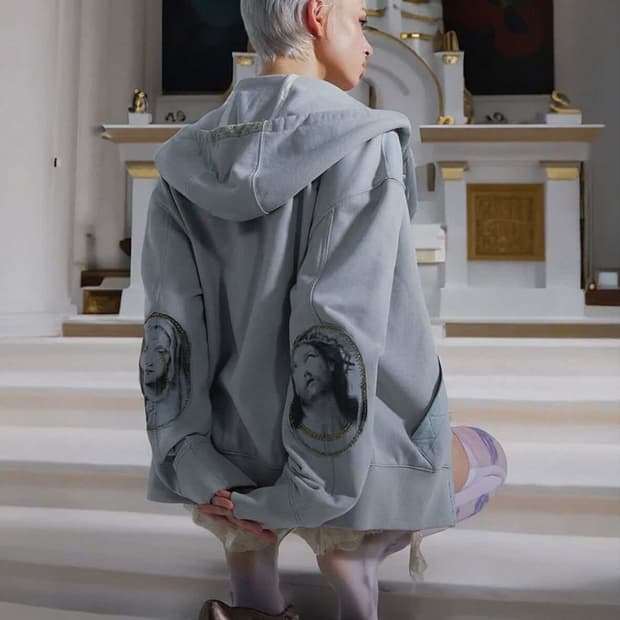 Beaded hoodie zip-up(유일매물)