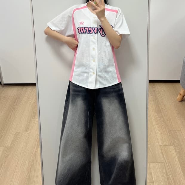 SK와이번스 ATC 정근우 마킹 핑크 반팔 유니폼