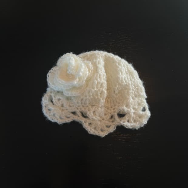 크로셰 플라워 비니