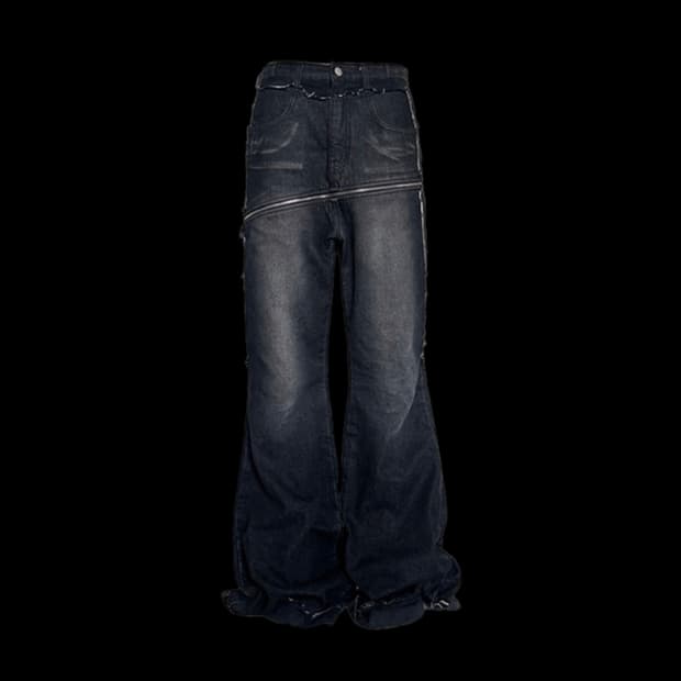 프리아큐파이 플레어 데님 팬트