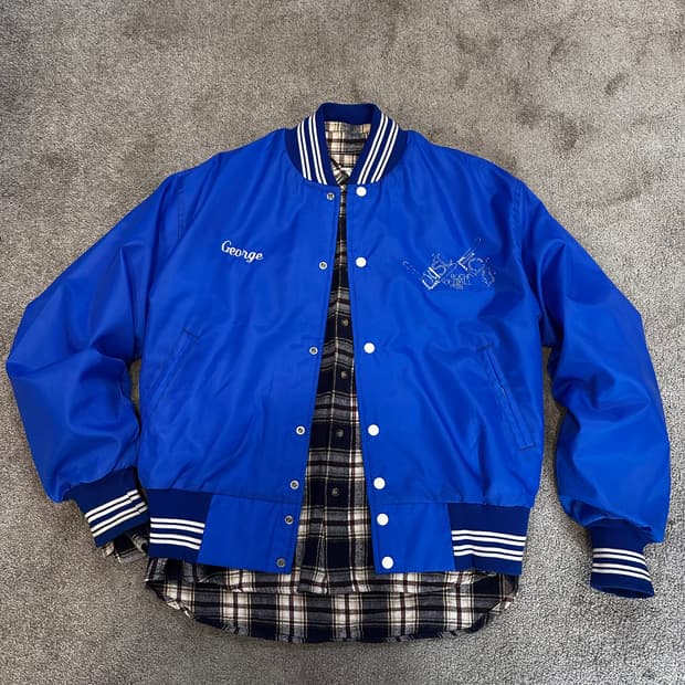 USA빈티지 80s westwind 세틴 바시티 자켓L