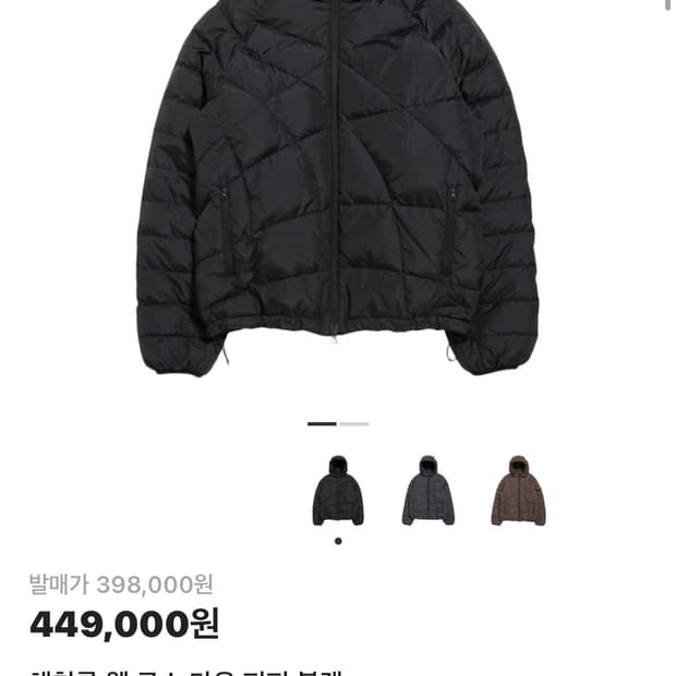 해칭룸 웹구스 다운(2) 23FW 블랙