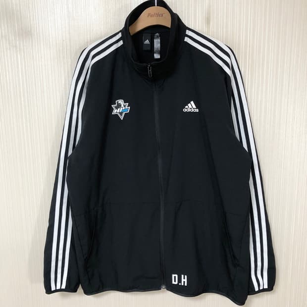 아디다스 안양한라 아이스하키단 선수실착 삼선 블록코어자켓 2XL(110)