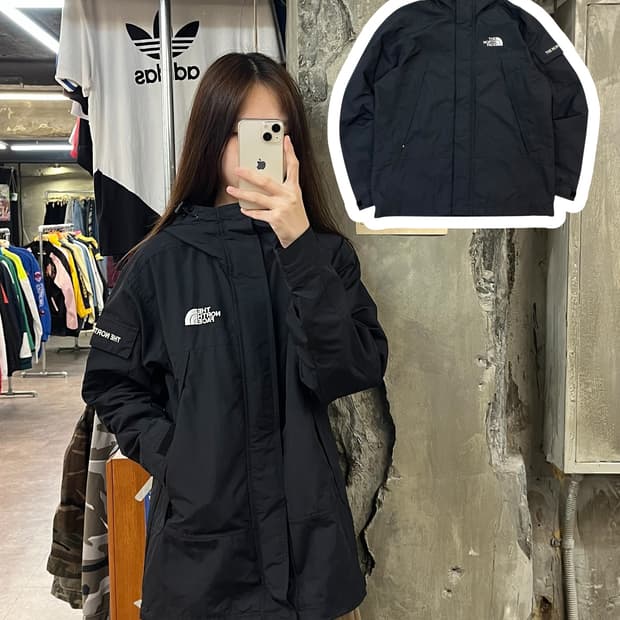 노스페이스 바람막이 블랙 85 #csz969