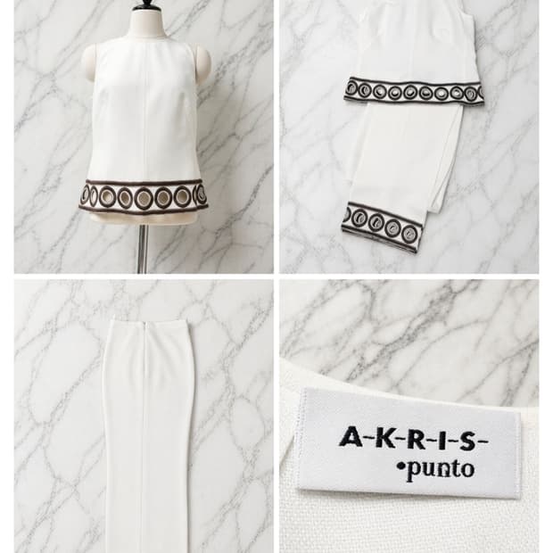 아크리스 민소매 팬츠 린넨 셋업 세트 / AKRIS / 66