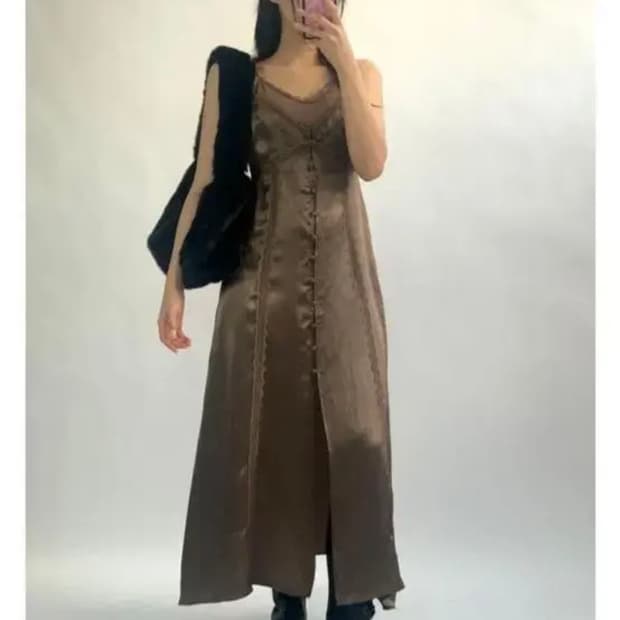 루루서울 레이스 이터널 드레스 모카