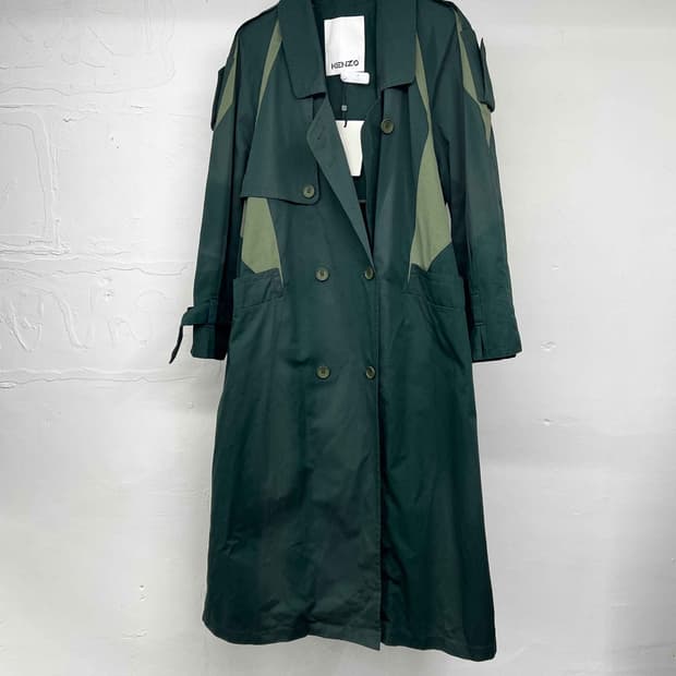 겐죠 컨트라스트 트렌치 코트 