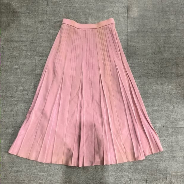 일본빈티지 Piare 하구미모리걸 아메카지 플리츠 미디스커트