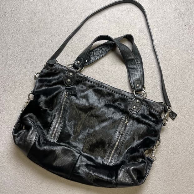 빈티지 양가죽 숄더 크로스백