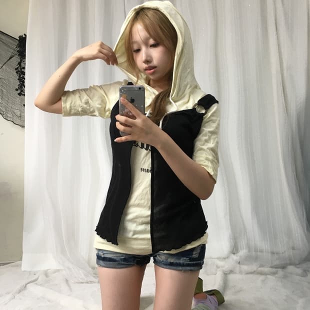 빈티지 레몬코어 키치 레몬 데님 코디세트