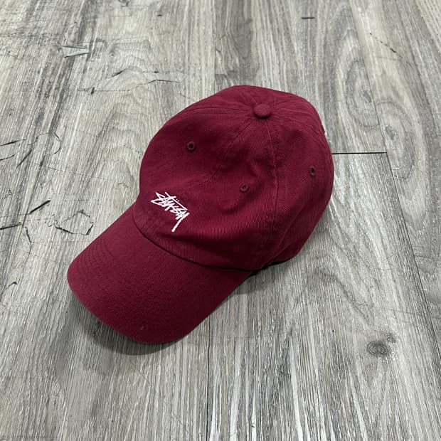 Stussy 스투시 스몰 로고 버건디 볼캡