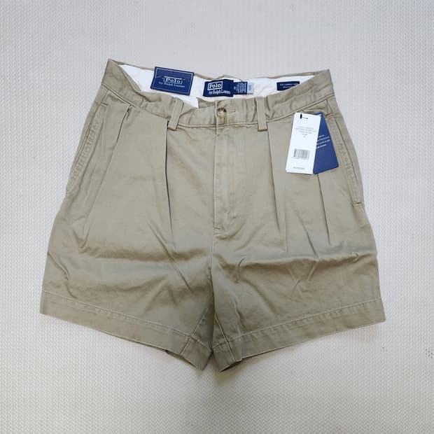 폴로 랄프로렌 코맥 12.7cm 릴렉스핏 플리츠 쇼트 반바지 28
