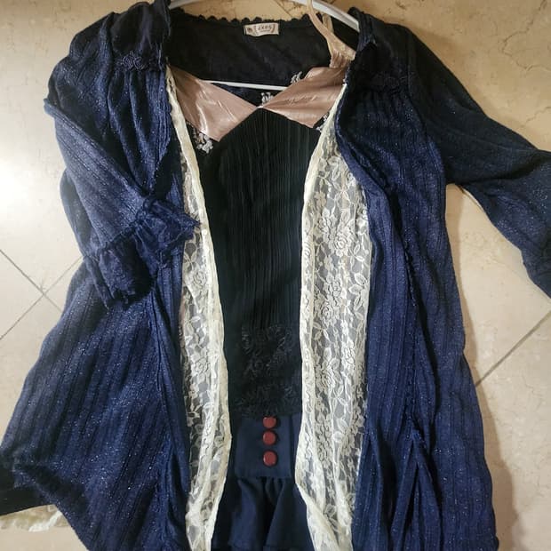 빈티지 고스 갸루깔 코디셋 3p