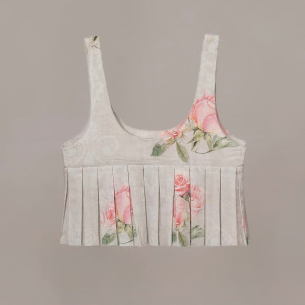 오버듀플레어 PLEATED SKIRT BELT_ROSE
