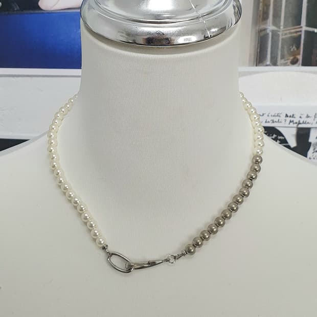 [Vintage] 2Way Asymmetric Pearl Necklace