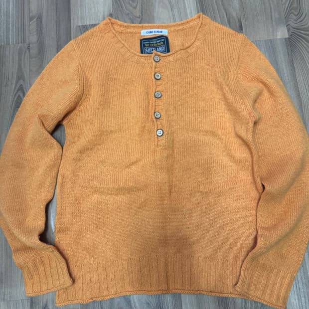 오렌지 빈티지 니트