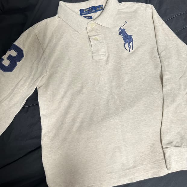 폴로 빅포니 긴팔 카라티 아이보리