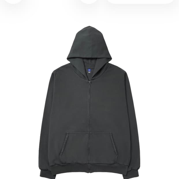 이지 YZY 집업 후드 다크 그레이