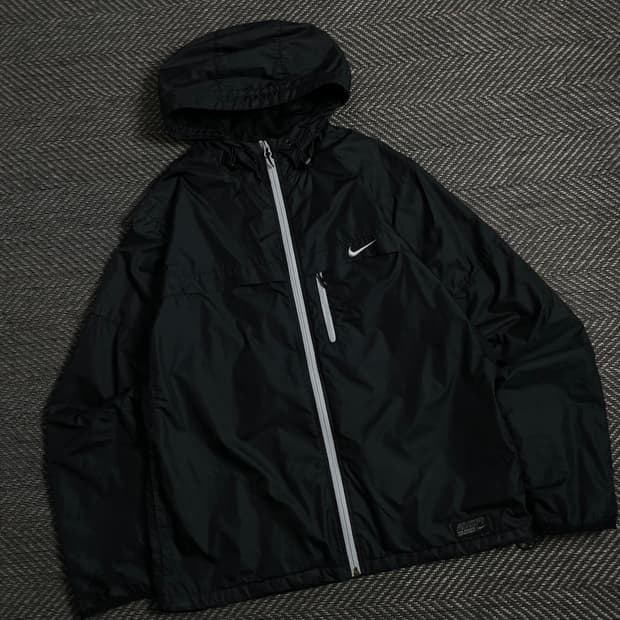 00s 나이키 올드스쿨 스우시 블랙 바람막이y 4483