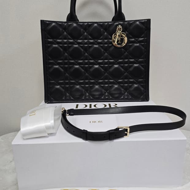 디올 까나쥬 북토트 레더 미디움 판매