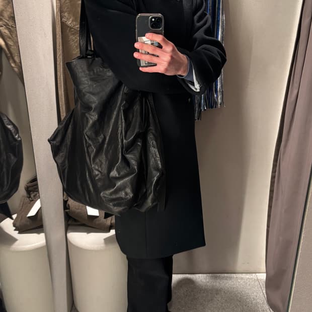 lambskin big tote bag