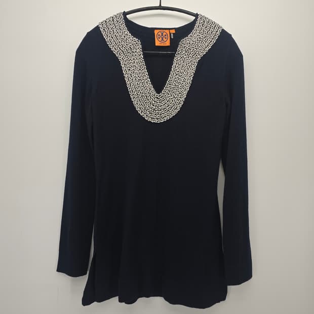 토리버치 네이비 장식 니트 XS