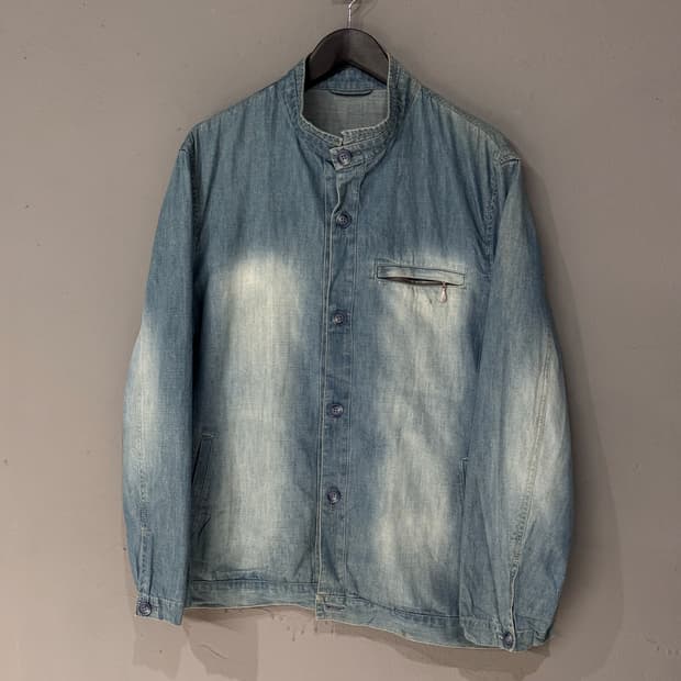 Barassi 바라시 워싱 스탠드카라 데님자켓