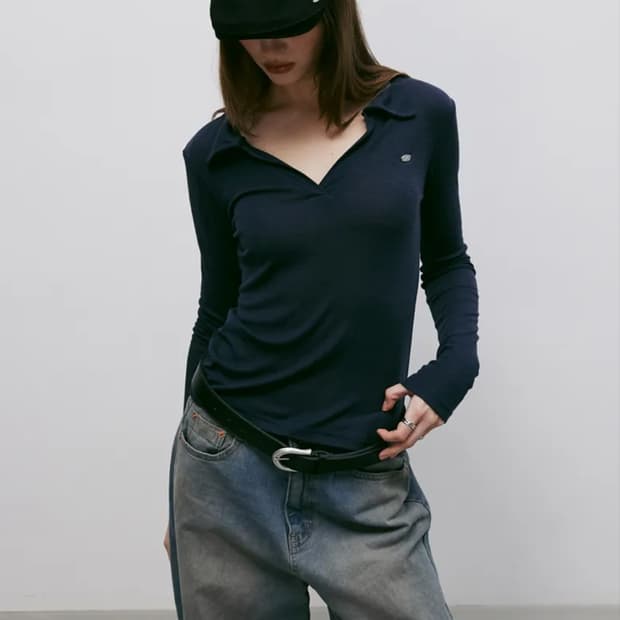 키티포터리 쉬어 슬림 카라탑 딥네이비