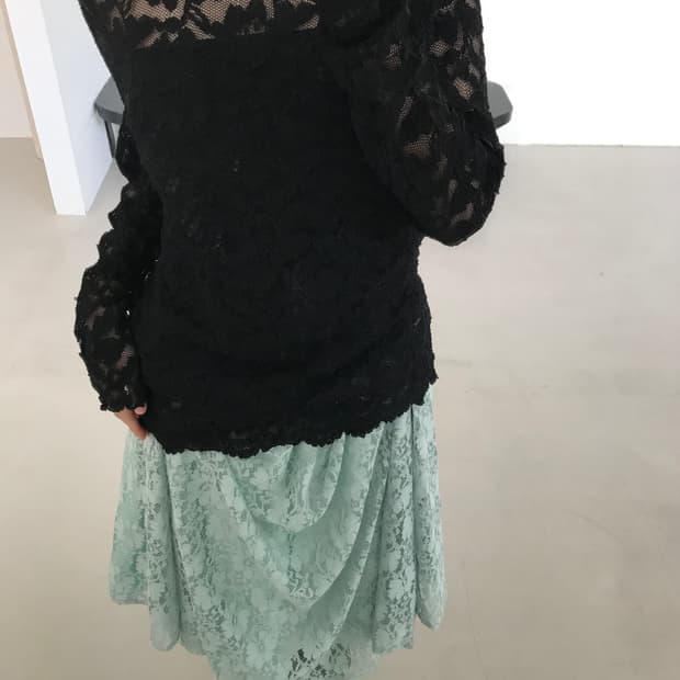 vintage black lace top