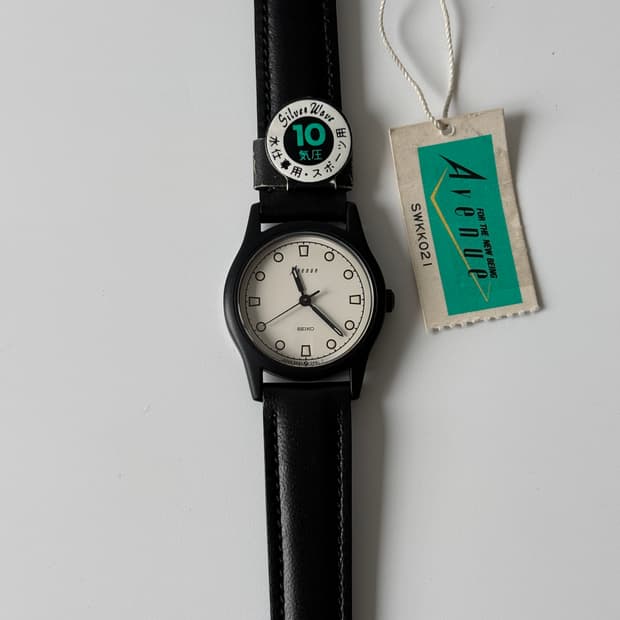 세이코 1980년대 Avenue 블랙 쿼츠 여성 데드스탁