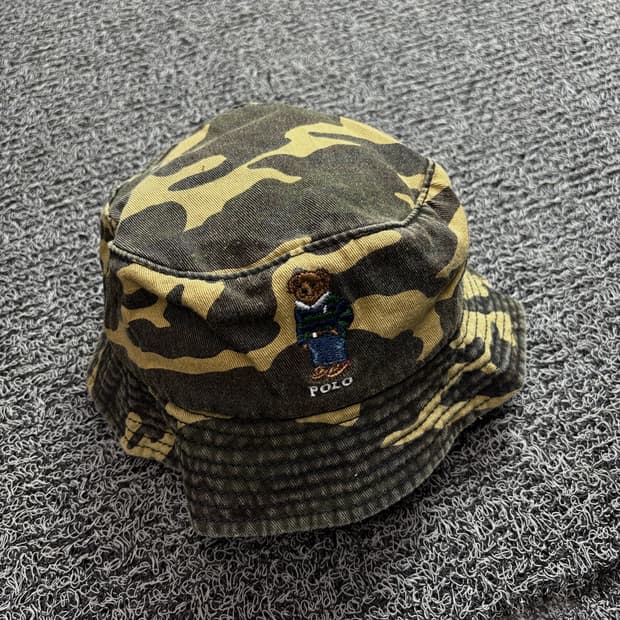 폴로 랄프로렌 폴로베어 카모플라쥬 버킷햇 2123