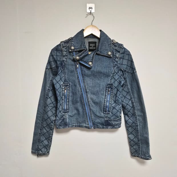 고스트오브할렘 데님 라이더 자켓 Free - J59