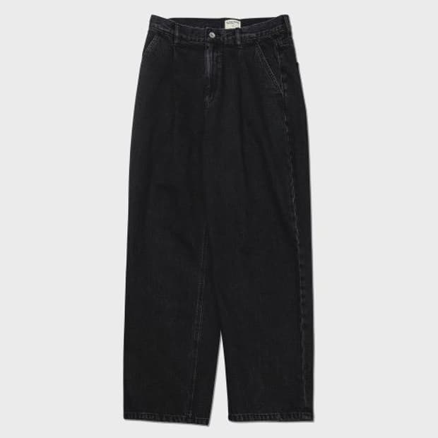 1 블랭크룸 원턱 흑청 블랙 데님 청바지