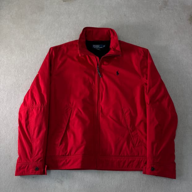 100 폴로랄프로렌 레드 폴리쉘 페리 자켓