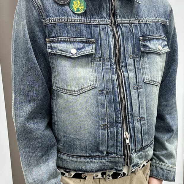 카미엔 크롭 데님 트러커 자켓 3사이즈