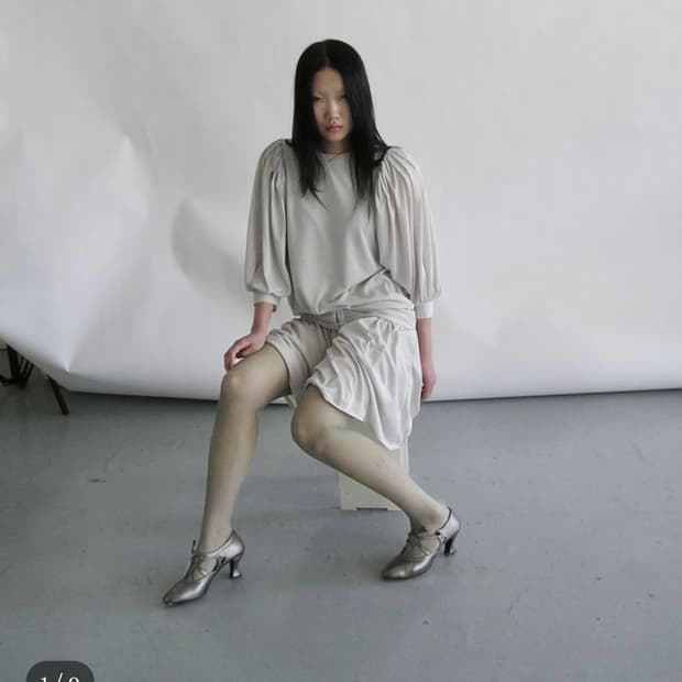 애옹쓰 아르누보 드레스 세이지그린