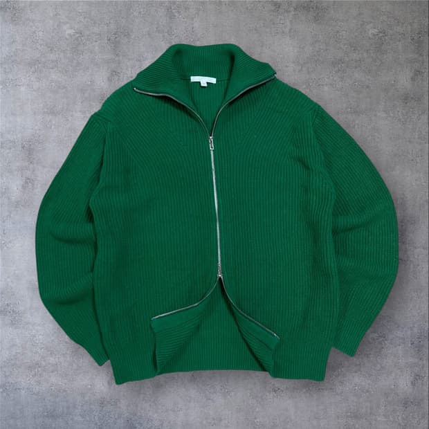 키뮤어 투웨이 그린 니트 집업