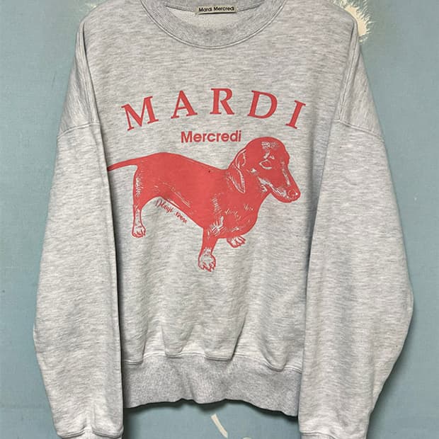 마르디 메크르디 여자 맨투맨 프리 오버핏 캐주얼 최대L