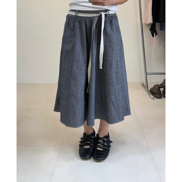 빈티지 벨티드 팬츠