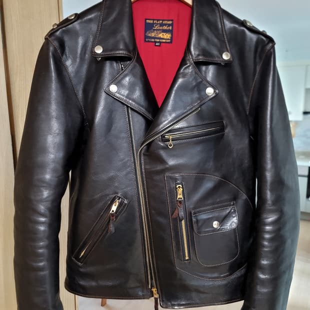 플랫헤드 디포켓 가죽자켓 LJ-HW001 더블라이더