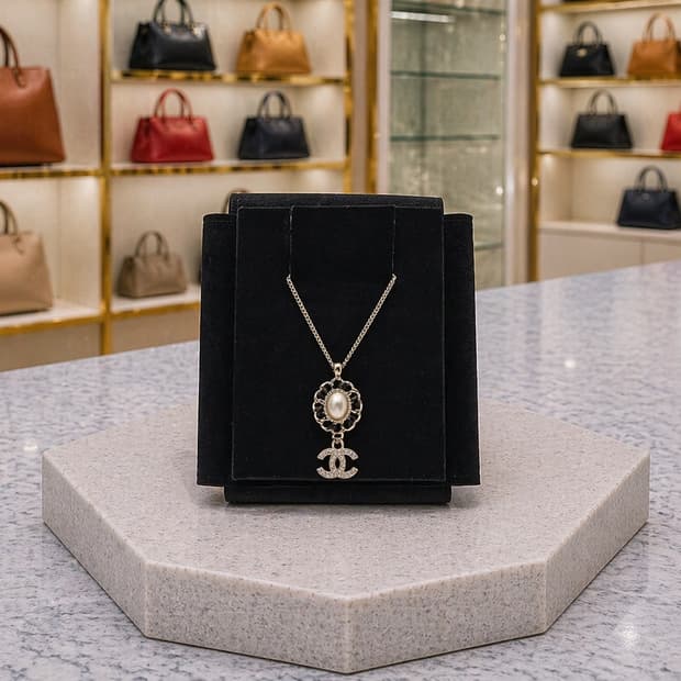 [A급] 샤넬 CC 체인 펄 네크리스 판매합니다!!!