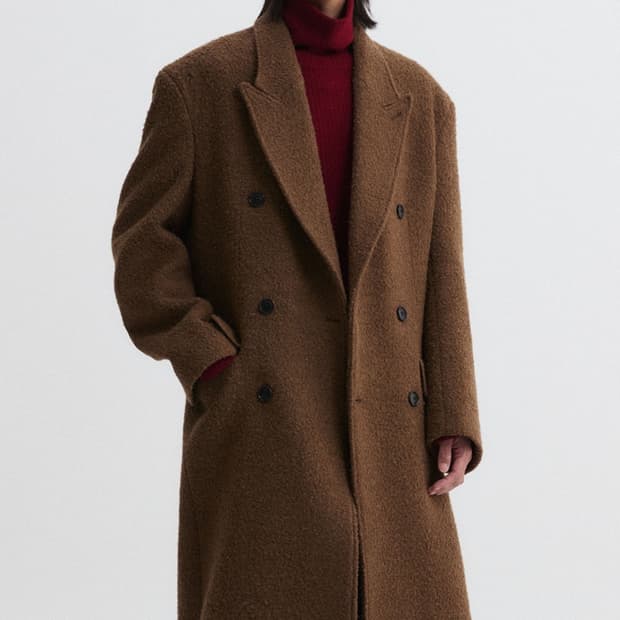 25fw dnsr 디앤에스알 울 알파카 더블 코트 L