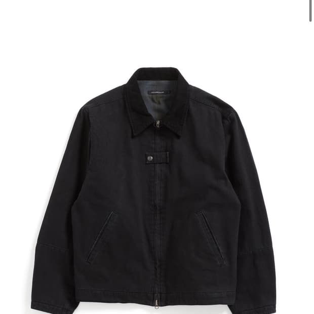 해칭룸 데님 워크 자켓 블랙