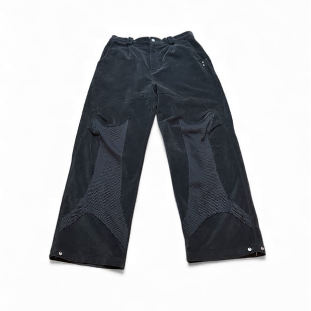 더콜디스트모먼트 코듀로이 메쉬 와이드 팬츠 차콜