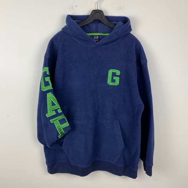 GAP 갭 플리스 사이드로고 후드티 2XL
