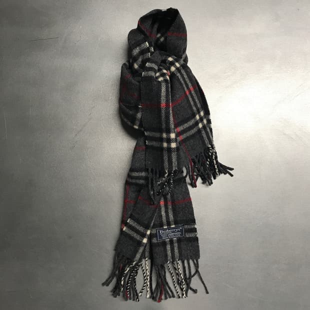 버버리 정품 램스울 머플러 차콜