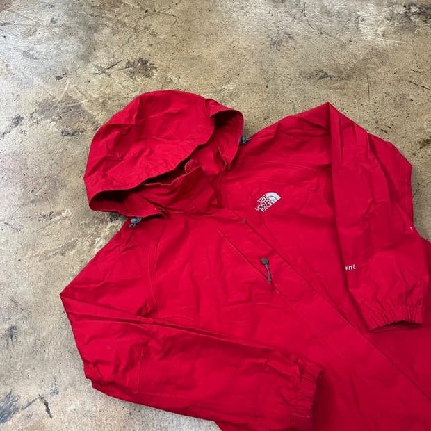 [정품/M] 노스페이스 레드 바람막이 자켓 후드 b17