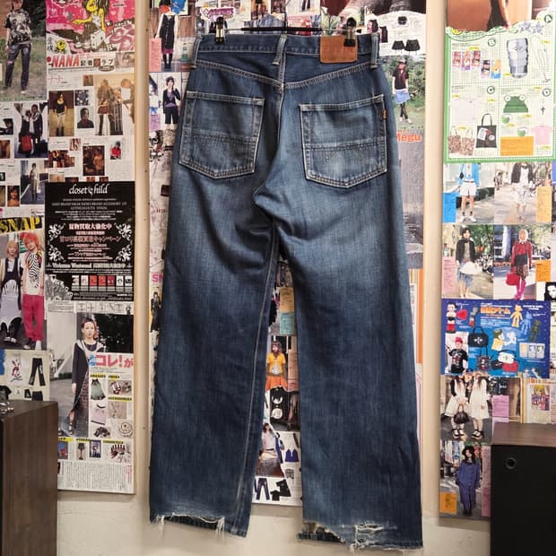 JPN 에드윈 505 셀비지 루즈핏 데님 팬츠