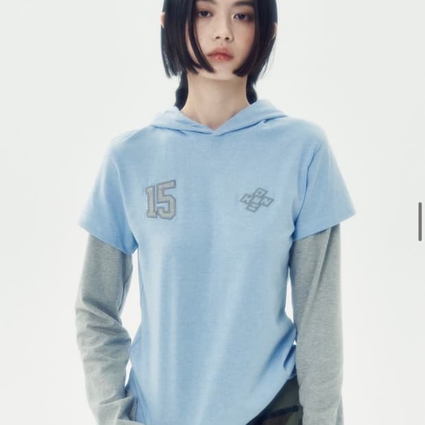 러닝하이 레이어드 슬리브후드