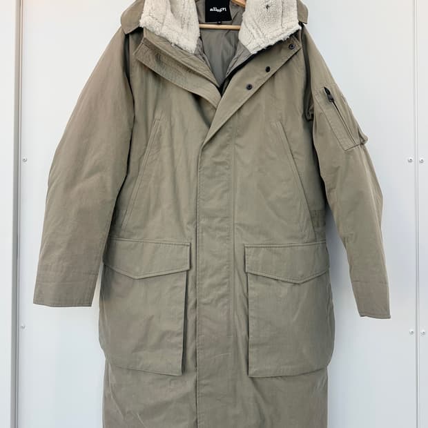 알레그리 3-Way(이중) 구스다운 야상 패딩 파카 (48, 민트급)